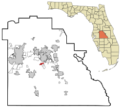 Polk County Florida Incorporated and Unincorporated areas Eagle Lake Highlighted
